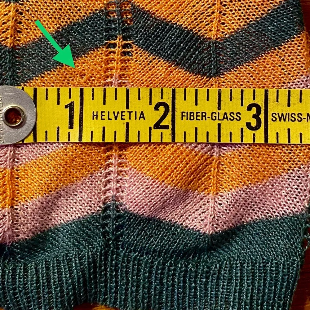 MISSONI Orange Label Cotton Chevron and Feather Knit Top Sz 44 IT/ 8 US *EUC* - Picture 7 of 7
